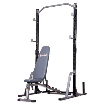 Body Champ PBC530 Power Rack System with Olympic Weight Plate Storage and Bench