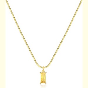 Diamond Necklaces for Women 14K Gold Plated Birthstone Necklace - 1 of 4