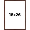 PosterPalooza | Classic Modern Brown Picture Frame - UV Acrylic, Foam Board Backing, Hanging Hardware - 2 of 4