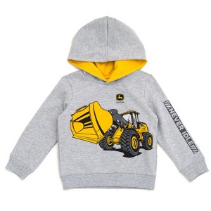 John Deere Tractor Construction Fleece Raglan Pullover Hoodie Toddler - 1 of 4