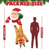 Swtroom 7FT Hanging Christmas Inflatables Decorations, Santa Claus and Reindeer Xmas Decor with LED Lights for Beam Roof Tree Indoor Home Party - 4 of 4