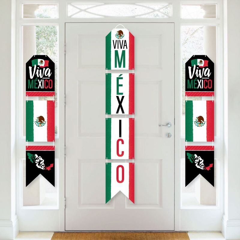 Big Dot of Happiness Viva Mexico - Hanging Vertical Paper Door Banners - Mexican Independence Day Party Wall Decoration Kit - Indoor Door Decor, 1 of 8