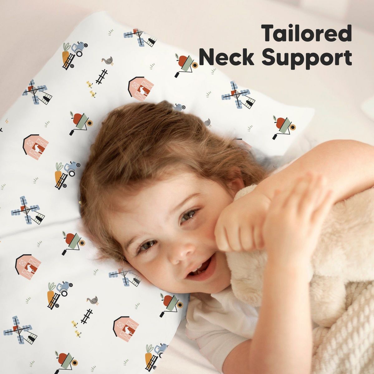 KeaBabies Jumbo Toddler Pillow with Pillowcase, 14X20 Soft Organic Toddler Pillows for Sleeping, Kids Travel Pillow - thumbnail 5