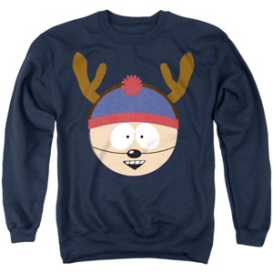 Men's South Park Stan Christmas Reindeer Antlers Crewneck Sweatshirt - 1 of 4