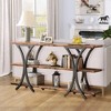 Kumasinova 70.8"Console Table with 3-Tier Storage Shelves,Wooden Sofa Table for Living Room,Hallway,Entryway,Brown - 4 of 4