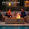 BDELITE 50,000 BTU Outdoor Fire Pit Table with Propane Tank, Glass Stone and Rain Cover-48 *20.9*12.4 Inch - 3 of 4