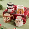Certified International (Set of 4) 16oz Santa's Retro Christmas  3D Mugs - 2 of 4