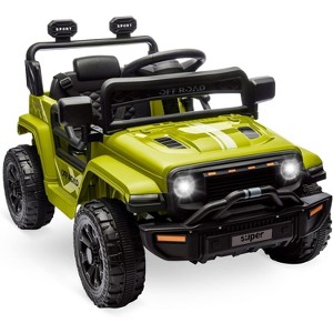 Ride On Truck for Kids, 12V Battery Powered Toy Car with Remote Control, Spring Suspension, LED Headlight and Music, for Girls Boys - 1 of 4