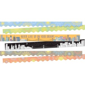 3pk City Views Double-Sided Classroom Borders - Barker Creek: Teaching Aid, Poster Border, All Ages, 38 Pieces - 1 of 4