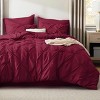Bedsure | 5/7 Pcs Bed in a Bag Solid Diamond Pintuck Bedding Set for All Season - 4 of 4