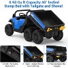 24V 4WD Electric Remote Control Riding Dump Truck, 2 Seats Kids Riding Car with Music Player and LED Lights - 3 of 4