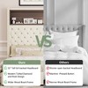 QingMoon Queen Size Velvet Upholstered Bed Frame, Wing-back Platform Bed with Rivet Decoration Headboard, USB Port and Storage for Bedroom - 3 of 4