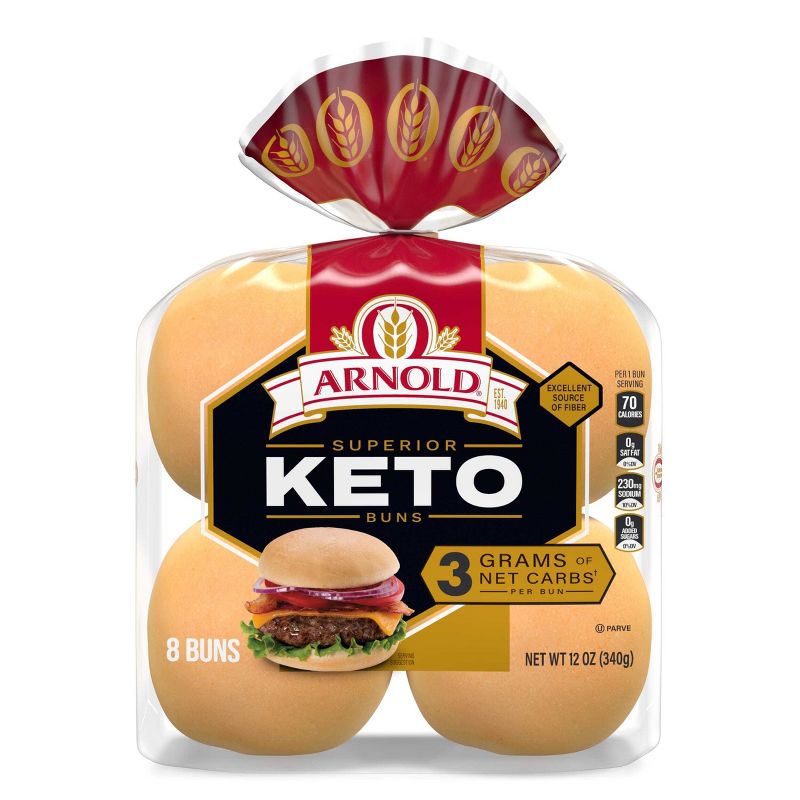 Arnold Keto Hamburger Buns - 12oz, 1 of 7