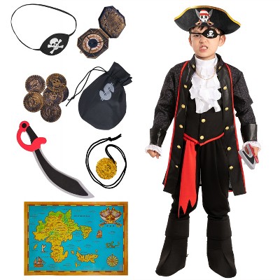 Joyfy Halloween Pirate Costume for Kids, Boy Captain Pirate Costume for Trick or Treat Themed Party