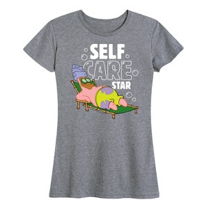Women's - SpongeBob SquarePants - Patrick Self Care Star Short Sleeve Graphic T-Shirt - 1 of 4
