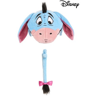 Eeyore Plush Blue and Pink Headband & Tail Costume Kit