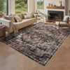 Vintage Distressed Medallion Area Rug - Washable Non-Slip Low Pile Stain Resistant Soft Throw Carpet,Rugs for Living Room, Bedroom, Dining Room - 2 of 4