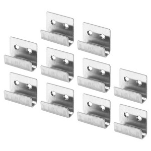 Unique Bargains Stainless Steel Mirrors Picture Display Wall Mounting Support Brackets 10 Pcs - 1 of 4