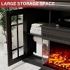 AMERLIFE 3-Sided Glass Fireplace TV Stand - 4 of 4