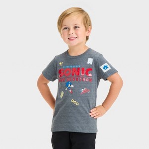 Toddler Boys' SegaSonic the Hedgehog T-Shirt - Gray - 1 of 4