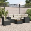 vidaXL Garden Sofa Set Black PE rattan 6-Piece Modular Garden Sofa Set - 2 of 4