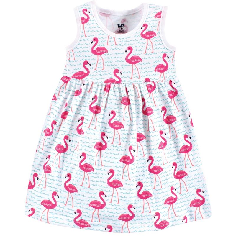 Hudson Baby Infant Girl Cotton Dress, Cardigan and Shoe 3pc Set, Bright Flamingo, 5 of 7