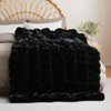Thick Faux Throw Blanket, 50x60, Black, 1300GSM, for Home Decor Gifts - 4 of 4