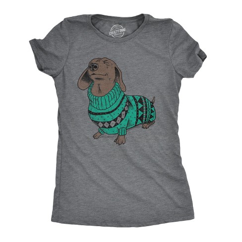 Dachshund christmas sweater womens best sale