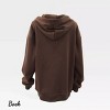 Womens Zip Up Hoodie Fleece Warm Tops Oversized Sweatshirts Fleeced Boyfriend Fit Hoodie Winter Fashion Sweatshirts Trendy Outfits - 2 of 3