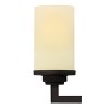 Yosemite Home Decor Jordan 2-Light Vanity Light in Ebony Bronze Finish with Frosted White Glass Shades - 4 of 4