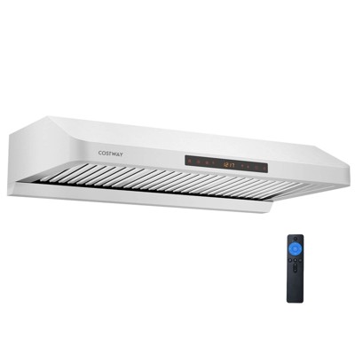 Costway 30/36 Inch Under Cabinet Range Hood with Oil Collector, 4 Fan Speeds, Touch/Gesture