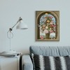 Stupell Industries Vintage Floral Bouquet Brown Gothic Window Arch - 2 of 4