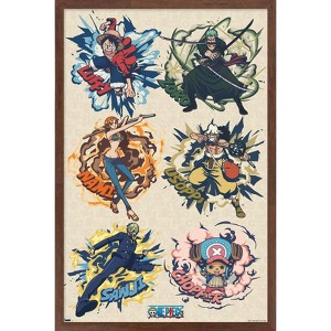 Trends International One Piece: Fishman Island - Badges Grid Framed Wall Poster Prints - 1 of 4