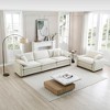 Mid-Century Modern 2-Piece Sofa Set, One 3-Seater and One Single Seat with Arm and Throw Pillows for Living Room - 3 of 4
