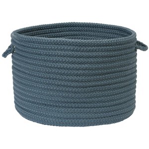 Colonial Mills Simply Home Solid - Lake Blue 14"x14"x10"  100% Polypropylene Round - 1 of 1