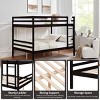 INFURNIC Beds Full Over Full Bunk Bed with Guardrails Sturdy Wooden Frame and Ladder No Box Spring Needed, Black, 78.35"*59.06"*61.81" - 3 of 4