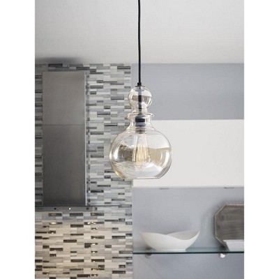 Staunton Bronze Pendant Light with Champagne Glass Shade