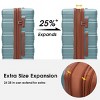 3-Piece Matching Hardshell Luggage Set,Checked Suitcases Expandable Lightweight Spinner Suitcases with TSA Lock (20"/24"/28")-Cuddlewood - 2 of 4
