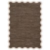 Scalloped Edge Area Rugs for Living Room Bedroom Modern Washable Rug Soft Non Slip Low Pile Accent Carpet - 4 of 4
