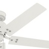 Hunter Windbound 52" Matte White Ceiling Fan, Modern Industrial Design, Damp Rated, Pull Chain Control - 2 of 4