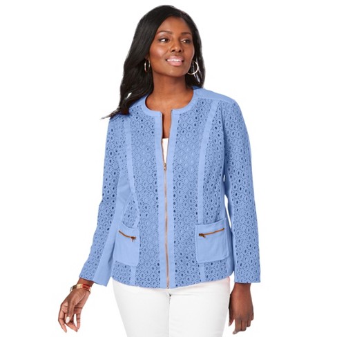 Women's plus size tweed on sale jackets