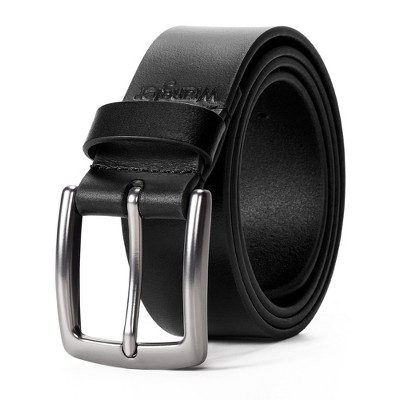 Wrangler Men’s 38mm Genuine Leather Belt, Classic Buckle Belt for Jean Pants