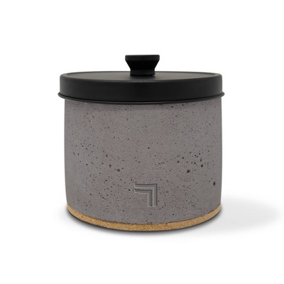 Gray Concrete Tabletop Fire Pit with Lid