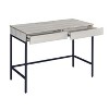 Vynxaria Black Writing Desk 2 Drawers Modern Two-Tone Design for Home Offices - 3 of 4