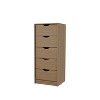 Airsurfer Storage Cabinet 5-Drawer Dresser for Nurseries and Bedrooms – Modern Space-Saving Storage, Natural Oak - 3 of 4