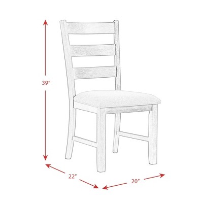 Kona Brown and White 5-Piece Dining Set with Upholstered Chairs