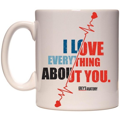 Grey's Anatomy I Love You Ceramic Coffee Mug 11 Oz.