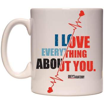 Grey's Anatomy I Love You Ceramic Coffee Mug 11 Oz. Multicoloured