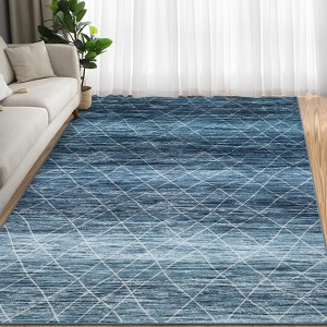 Area Rugs for Living Room Machine Washable Rug Distressed Indoor Carpet - 1 of 4