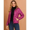 Allegra K Women's Hooded Packable Thickened Short Down Puffer Jacket - 2 of 4